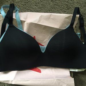 Black and blue bra